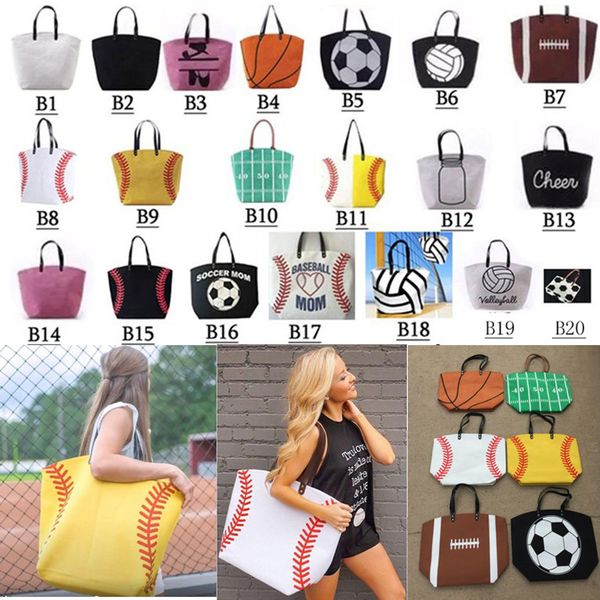 20 styles Canvas Bag Baseball Tote Sports Bags Fashion Softball Bag Football Soccer Basketball Cotton Canvas Tote Bag
20 styles Canvas Bag Baseball Tote Sports Bags Fashion Softball Bag Football Soccer Basketball Cotton Canvas Tote Bag