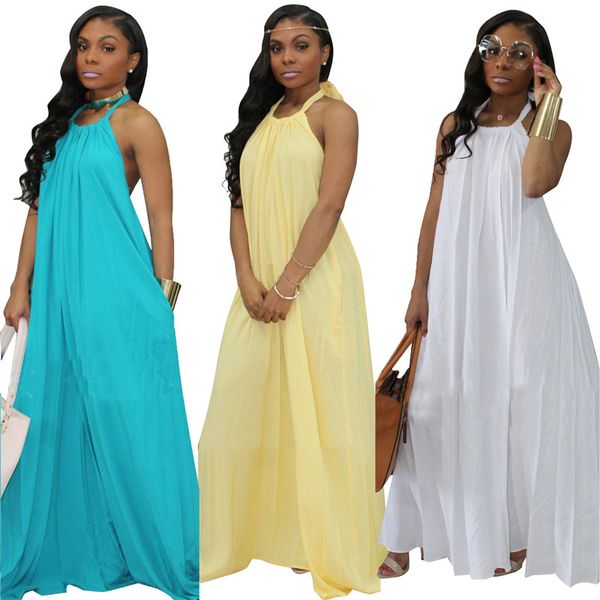 chiffon long dress women loose summer sleeveless halter backless dresses beachwear plus size white 1800672, Black;gray
chiffon long dress women loose summer sleeveless halter backless dresses beachwear plus size white 1800672, Black;gray