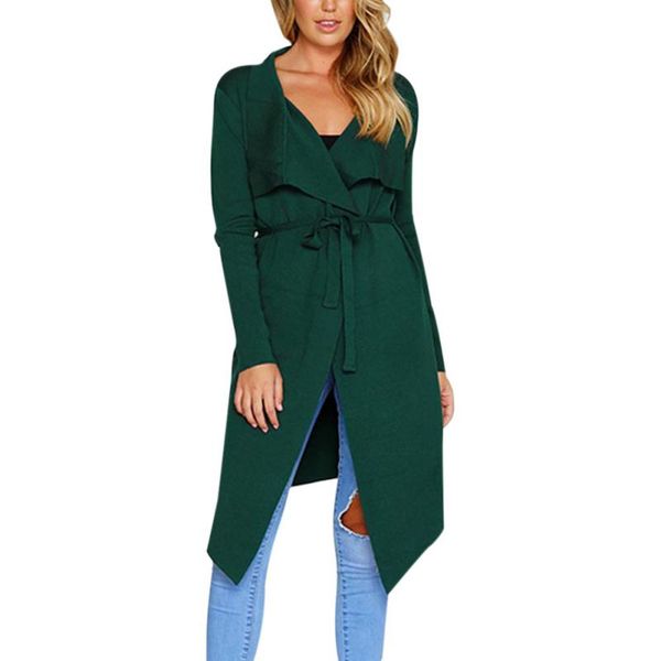 women slim cardigan trench coat casual lapel long sleeve autumn long belted trachcoat thin windproof windbreaker coat outwear, Tan;black
women slim cardigan trench coat casual lapel long sleeve autumn long belted trachcoat thin windproof windbreaker coat outwear, Tan;black