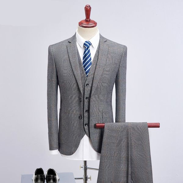 blazer+vest+pants) checkered 3 piece suit for men casual business wedding dresses solid grey plaid male suit slim fit m-4xl, White;black
blazer+vest+pants) checkered 3 piece suit for men casual business wedding dresses solid grey plaid male suit slim fit m-4xl, White;black
