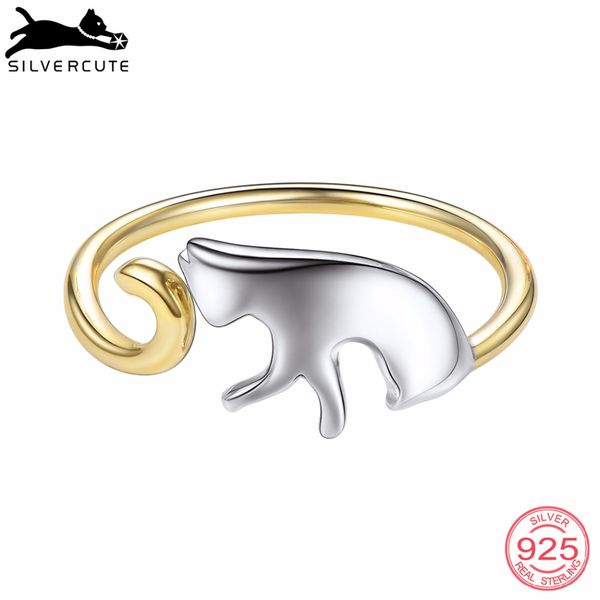 silvercute two tone naughty cat open finger ring for girls 925 sterling silver minimalist jewelry birthday gifts women scr6319bk, Golden;silver
silvercute two tone naughty cat open finger ring for girls 925 sterling silver minimalist jewelry birthday gifts women scr6319bk, Golden;silver