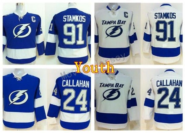 Tampa Bay Lightning Youth Jerseys Ice Hockey 91 Steven Stamkos Jersey Kids Blue White 24 Ryan Callahan Children All Stitched Quality
Tampa Bay Lightning Youth Jerseys Ice Hockey 91 Steven Stamkos Jersey Kids Blue White 24 Ryan Callahan Children All Stitched Quality