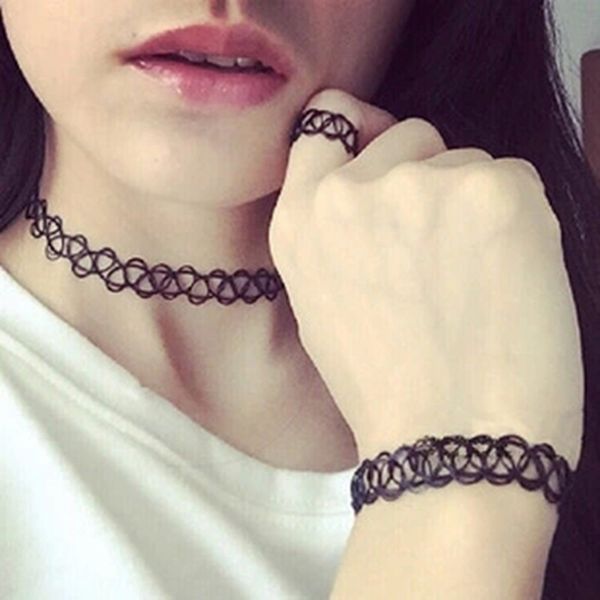 korean fashion retro tattoo necklace ring bracelet necklace retro gothic elastic female set wholesale sale, Silver
korean fashion retro tattoo necklace ring bracelet necklace retro gothic elastic female set wholesale sale, Silver