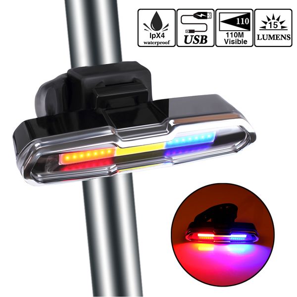 USB аккумуляторная LED велосипед задний фонарь с 3 цветов света и 6 режимов освещения
USB аккумуляторная LED велосипед задний фонарь с 3 цветов света и 6 режимов освещения