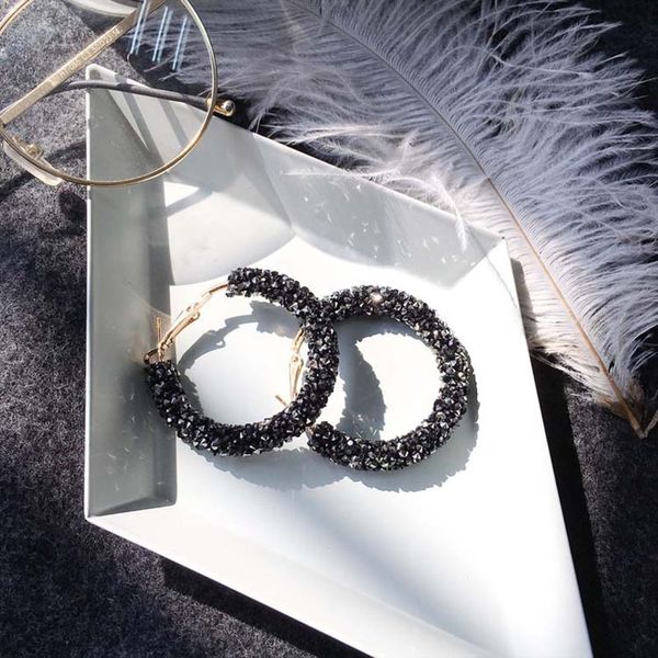 new korean simple rhinestone earrings geometric circle drop earrings super shiny piece earring harajuku laser jewelry gift n335, Silver
new korean simple rhinestone earrings geometric circle drop earrings super shiny piece earring harajuku laser jewelry gift n335, Silver