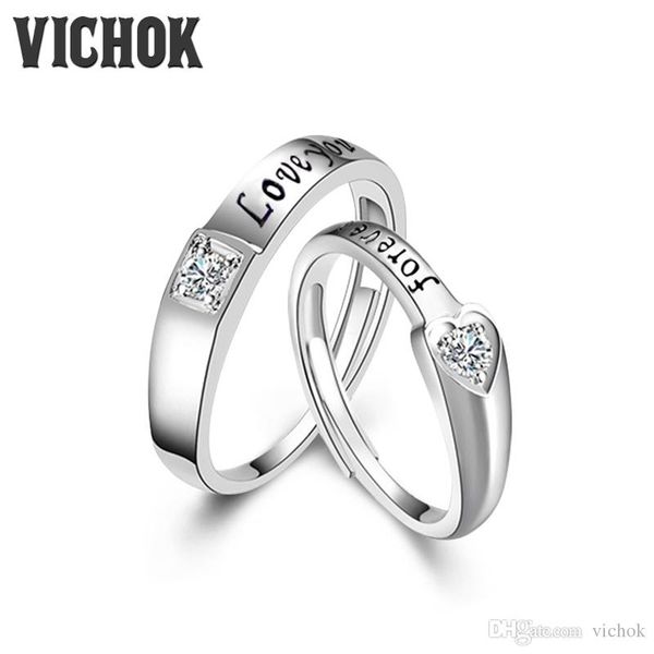 925 Sterling Silver Ring Heart Forever Platinum Plated Rings Lovers For Women Men Fine Jewelry Resizable Anniversary Rings VICHOK
925 Sterling Silver Ring Heart Forever Platinum Plated Rings Lovers For Women Men Fine Jewelry Resizable Anniversary Rings VICHOK