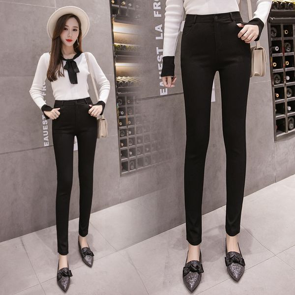 2018 new women vintage high waist jeans slim pencil pants ankle length stretching skinny cowboy pants plus size clothing, Blue
2018 new women vintage high waist jeans slim pencil pants ankle length stretching skinny cowboy pants plus size clothing, Blue