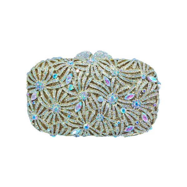 luxury kiss lock ab color flower crystal evening bags and clutch bags for women
luxury kiss lock ab color flower crystal evening bags and clutch bags for women