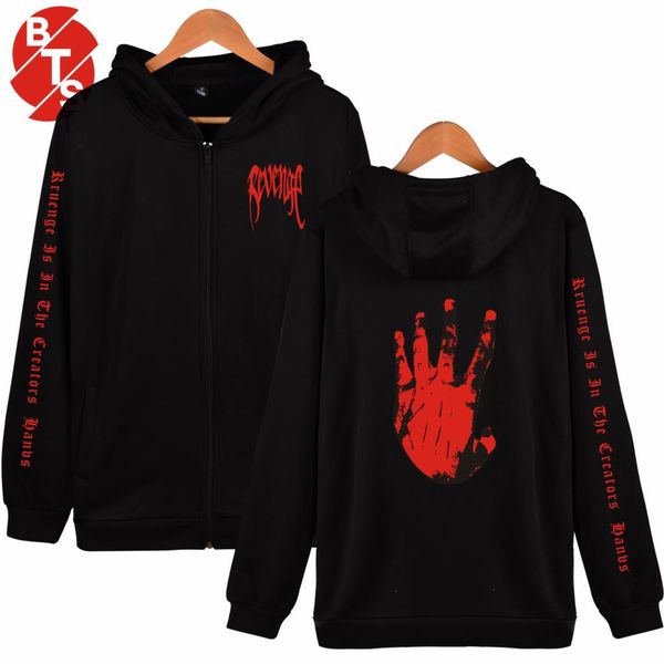 2018 popular hip hop rapper xxxtentacion zipper hoodie sweatshirt print zipper fashion spring loose hoodie clothes, Black
2018 popular hip hop rapper xxxtentacion zipper hoodie sweatshirt print zipper fashion spring loose hoodie clothes, Black