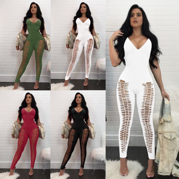 new women clubwear one piece long pants summer v-neck strap bodycon party hollow out jumpsuit trousers, Black;white
new women clubwear one piece long pants summer v-neck strap bodycon party hollow out jumpsuit trousers, Black;white
