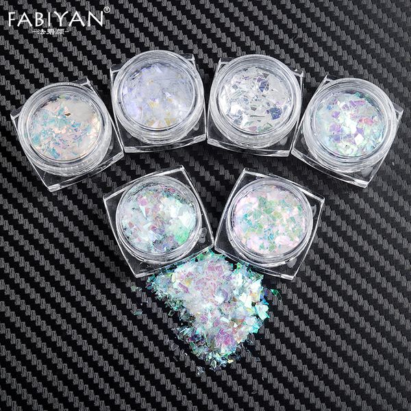 irregular nail art ab chameleon flakes glitter paillette powder transparent sequins manicure decorations diy 3d tips 6 boxes/set, Silver;gold
irregular nail art ab chameleon flakes glitter paillette powder transparent sequins manicure decorations diy 3d tips 6 boxes/set, Silver;gold