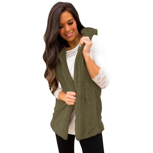 new women faux fur fleece vest solid color hooded open front sleeveless hairy coat casual loose warm fluffy jacket waistcoat, Black;white
new women faux fur fleece vest solid color hooded open front sleeveless hairy coat casual loose warm fluffy jacket waistcoat, Black;white
