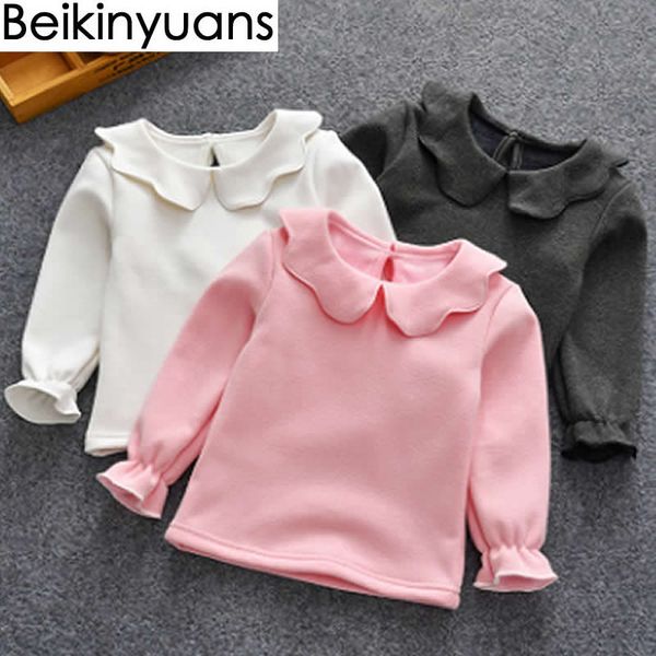 cotton flocking render unlined upper garment sweatshirts spring autumn thickening small lapel shirt long sleeve t-shirt girls, Black
cotton flocking render unlined upper garment sweatshirts spring autumn thickening small lapel shirt long sleeve t-shirt girls, Black