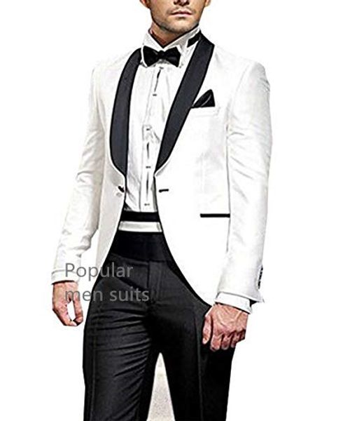 white business office suits custome homme fashion groom tuxedos prom formal men suit slim fit suits 2pieces (jacket+pants+tie, White;black
white business office suits custome homme fashion groom tuxedos prom formal men suit slim fit suits 2pieces (jacket+pants+tie, White;black