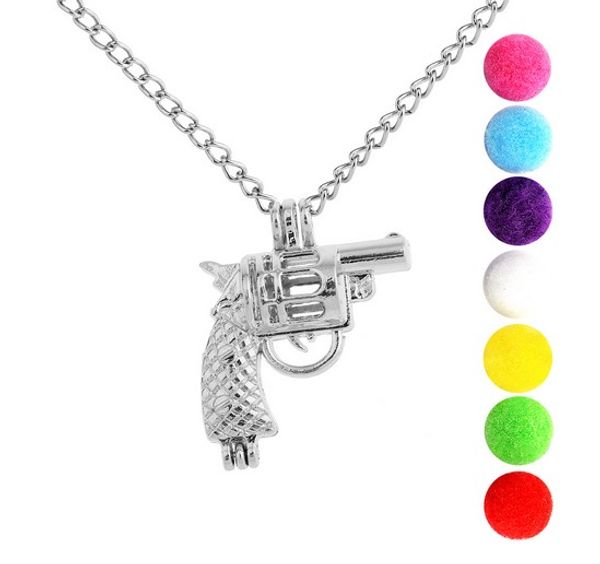 perfume locket necklaces gun shape essential oil diffuser necklaces aromatherapy pendant 7 pc pads necklaces, Golden;silver
perfume locket necklaces gun shape essential oil diffuser necklaces aromatherapy pendant 7 pc pads necklaces, Golden;silver