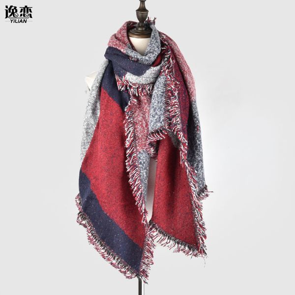 yi lian women 's scarf cape plaid stitching fringed geometric shawl with tassel wind shawl sf896, Blue;gray
yi lian women 's scarf cape plaid stitching fringed geometric shawl with tassel wind shawl sf896, Blue;gray
