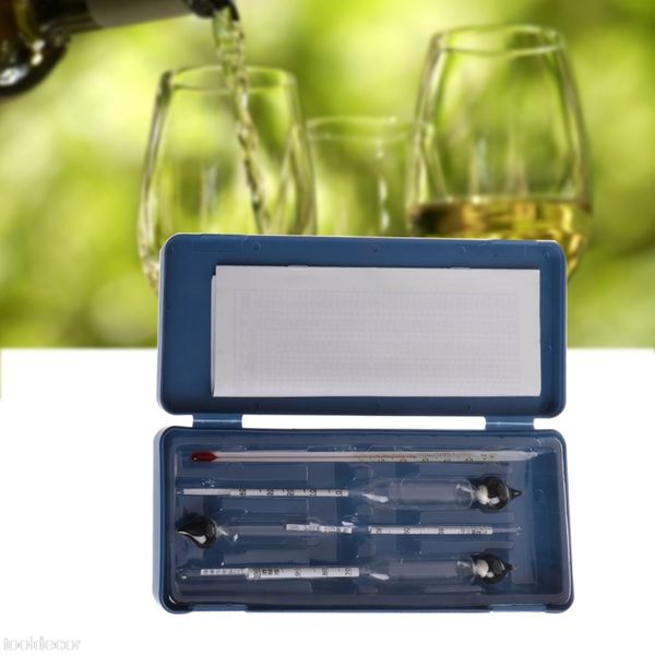 3pcs/set 0-100% hydrometer alcoholmeter tester set alcohol concentration meter + thermometer -b119
3pcs/set 0-100% hydrometer alcoholmeter tester set alcohol concentration meter + thermometer -b119