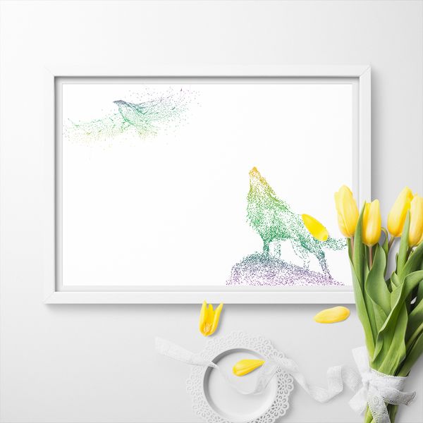 colorful polygon abstract particle dapengeagle howling wolf poster print art wall canvas painting home decor without frame
colorful polygon abstract particle dapengeagle howling wolf poster print art wall canvas painting home decor without frame