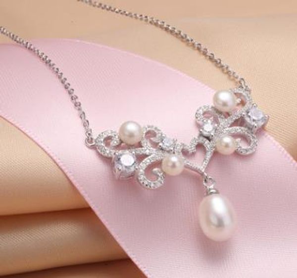 new heart-shaped pearl necklace ladies s925 sterling silver pendant fashion explosion
new heart-shaped pearl necklace ladies s925 sterling silver pendant fashion explosion