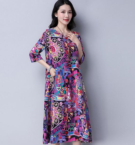 spring and summer new style loose and comfortable tax stamp middle sleeve dress female restore ancient ways medium length lint bells dre, Black;gray
spring and summer new style loose and comfortable tax stamp middle sleeve dress female restore ancient ways medium length lint bells dre, Black;gray
