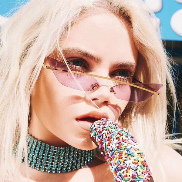 fashion women cat eye sunglasses 2019 fashion brand designer sunglasses for women rimless sun glasses female small frame eyeglasses w81, White;black
fashion women cat eye sunglasses 2019 fashion brand designer sunglasses for women rimless sun glasses female small frame eyeglasses w81, White;black