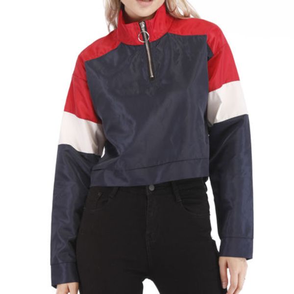 women's jackets causal windbreaker women basic jackets coats sweater zipper patchwork cropped jackets, Black;brown
women's jackets causal windbreaker women basic jackets coats sweater zipper patchwork cropped jackets, Black;brown