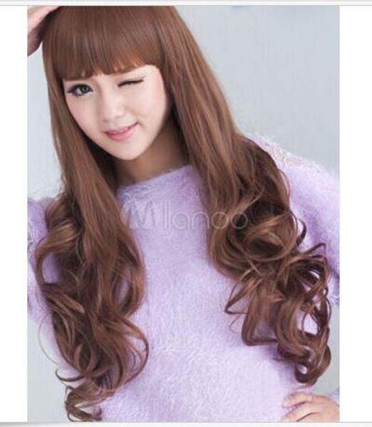 like human hair fashion natural lady long curly dark brown wig wig, Black;brown
like human hair fashion natural lady long curly dark brown wig wig, Black;brown