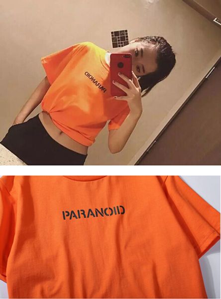 Kanye West Fashion T-shirt Mens BF Style Street Paranoid Letter Print Tees Women Hip Hop Short Sleeved Orange Black Tops Lovers Tees
Kanye West Fashion T-shirt Mens BF Style Street Paranoid Letter Print Tees Women Hip Hop Short Sleeved Orange Black Tops Lovers Tees