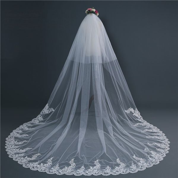 charming ivory 3 meters applique edge bridal veils bridal headwear wedding accessories f714142, Black
charming ivory 3 meters applique edge bridal veils bridal headwear wedding accessories f714142, Black