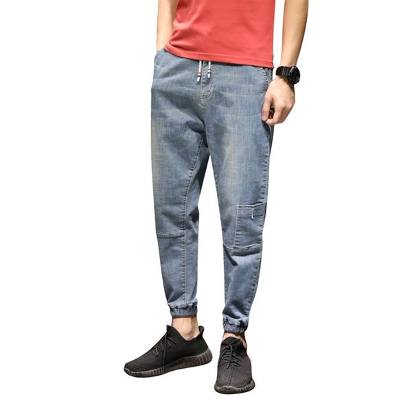jeelinbore 2018 summer men's denim jeans men drawstring slim fit male regular pant men's stretch elastic casual straight, Black
jeelinbore 2018 summer men's denim jeans men drawstring slim fit male regular pant men's stretch elastic casual straight, Black