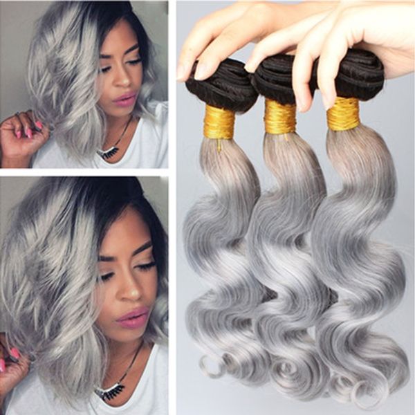 #1b/grey dark root ombre brazilian virgin human bundles body wave black and silver grey ombre human hair weave extensions 3pcs lot
#1b/grey dark root ombre brazilian virgin human bundles body wave black and silver grey ombre human hair weave extensions 3pcs lot