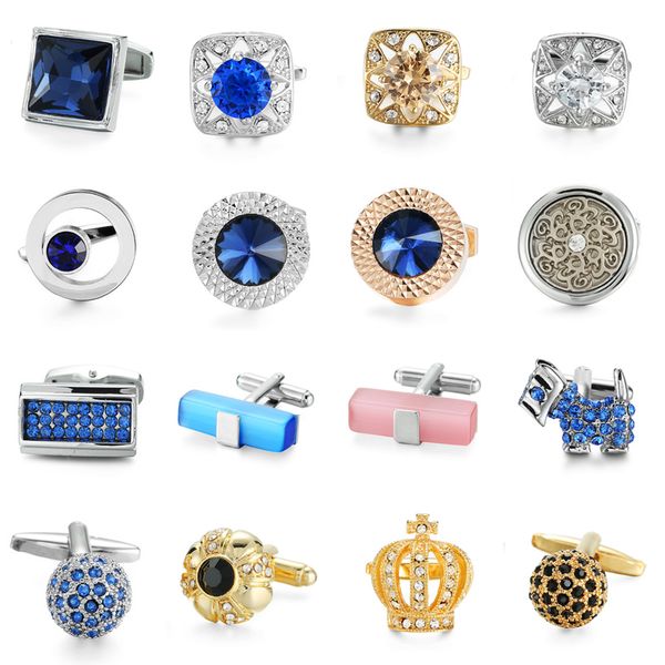 xkzm brand cuff links luxury blue glass cufflinks for mens round crystal cufflinks shirt cuff button wedding gift, Silver;golden
xkzm brand cuff links luxury blue glass cufflinks for mens round crystal cufflinks shirt cuff button wedding gift, Silver;golden