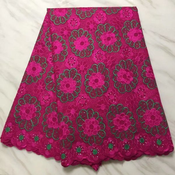 5 yards/pc fuchsia african cotton fabric green flower embroidery swiss voile lace for clothes bc16-9
5 yards/pc fuchsia african cotton fabric green flower embroidery swiss voile lace for clothes bc16-9