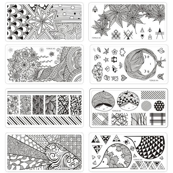 yzwle 6*12cm square nail stamping plates origami series lace flower leaves design nail art stamp template image plate stencil, White
yzwle 6*12cm square nail stamping plates origami series lace flower leaves design nail art stamp template image plate stencil, White