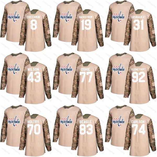 70 Braden Holtby 2018 Camo Veterans Day 77 T.J. Oshie 92 Evgeny Kuznetsov 74 John Carlson 83 Jay Beagle Washington Capitals Jersey
70 Braden Holtby 2018 Camo Veterans Day 77 T.J. Oshie 92 Evgeny Kuznetsov 74 John Carlson 83 Jay Beagle Washington Capitals Jersey