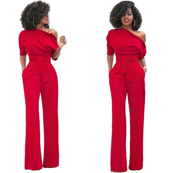 one shoulder short sleeves high waist candy color long wide leg jumpsuits, Black;white
one shoulder short sleeves high waist candy color long wide leg jumpsuits, Black;white