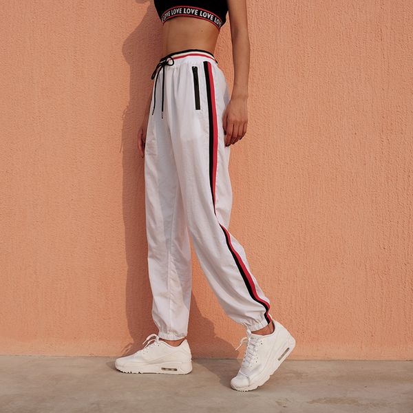 fashion women striped sports harem pants female elegant straight hip hop trousers wide leg girls loose casual capris pants trousers, Black;white
fashion women striped sports harem pants female elegant straight hip hop trousers wide leg girls loose casual capris pants trousers, Black;white