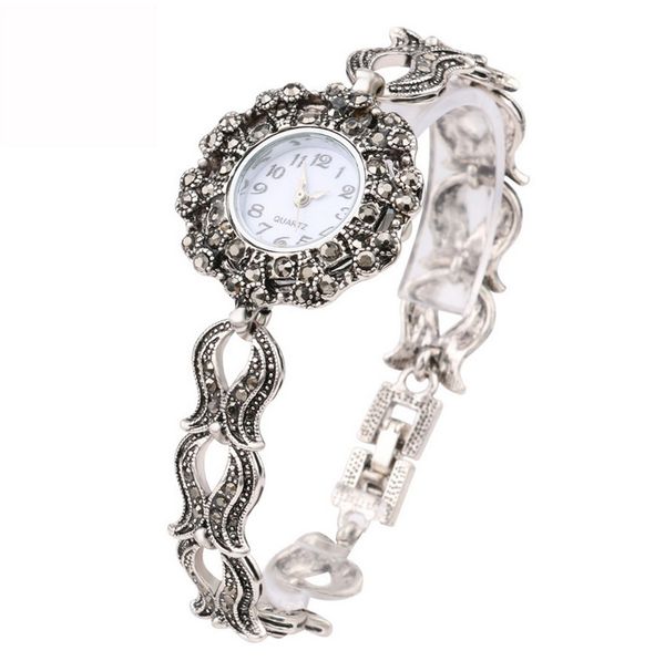 antique silver quartz wristwatch women's bracelet watches lady dress watches crystal jewelry gifts, Slivery;brown
antique silver quartz wristwatch women's bracelet watches lady dress watches crystal jewelry gifts, Slivery;brown