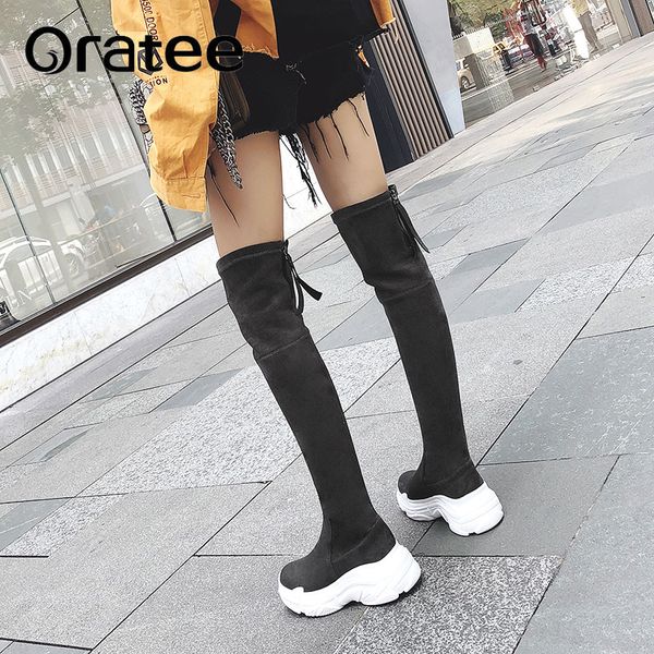 women sock boots 2018 new stretch fabric shoes slip on over the knee boots women pumps stiletto for womens, Black
women sock boots 2018 new stretch fabric shoes slip on over the knee boots women pumps stiletto for womens, Black