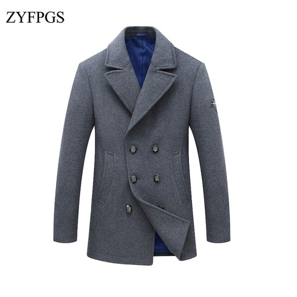 zyfpgs 2018 men winter medium long woolen coat trench slim male lapel jacket casual 51% wool peacoat overcoat brand clothes, Black
zyfpgs 2018 men winter medium long woolen coat trench slim male lapel jacket casual 51% wool peacoat overcoat brand clothes, Black