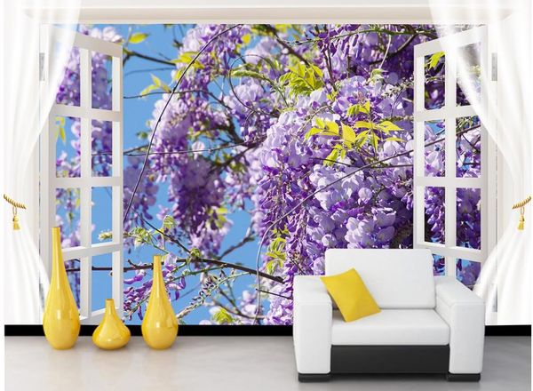 custom p wallpaper ktv original 3d window wisteria living room tv background wall 3d wallpaper mural wall painting
custom p wallpaper ktv original 3d window wisteria living room tv background wall 3d wallpaper mural wall painting