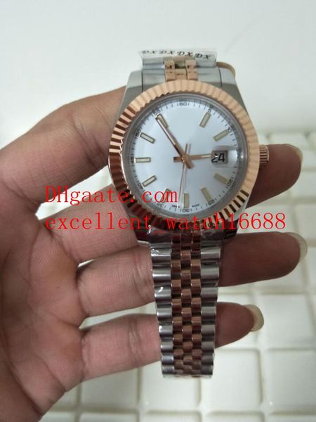 2018 luxury watches date just 41 mm 126333 18k rose gold white dial asian 2813 automatic mechanical excellent men's watch, Slivery;brown
2018 luxury watches date just 41 mm 126333 18k rose gold white dial asian 2813 automatic mechanical excellent men's watch, Slivery;brown