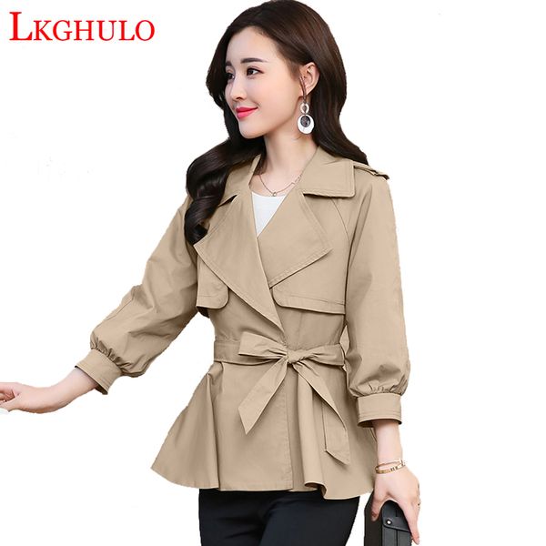 elegant women spring autumn short trench coat 2018 new fashion belt match cloak polerones mujer windbreaker female abrigo w365, Tan;black
elegant women spring autumn short trench coat 2018 new fashion belt match cloak polerones mujer windbreaker female abrigo w365, Tan;black