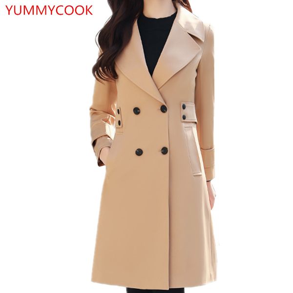 spring autumn fashion wild medium long double-breasted windbreaker slim thin solid color long-sleeved coat women's clothing a279, Tan;black
spring autumn fashion wild medium long double-breasted windbreaker slim thin solid color long-sleeved coat women's clothing a279, Tan;black