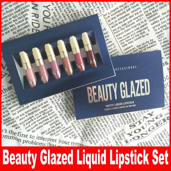 beauty glazed makeup 6pcs/lot matte lipsticks liquid lip gloss moisturizer birthday edition lipstick lip makeup
beauty glazed makeup 6pcs/lot matte lipsticks liquid lip gloss moisturizer birthday edition lipstick lip makeup