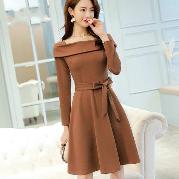 2018 spring summer large sizeruffled neck dress women long sleeve casual slim vestidos mujer solid color sashes elegant dress, Black;gray
2018 spring summer large sizeruffled neck dress women long sleeve casual slim vestidos mujer solid color sashes elegant dress, Black;gray