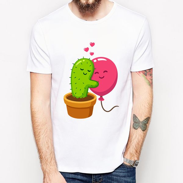 cactus hug balloon printed men t-shirt short sleeve funny cartoon classic tee cool design t shirts p16, White;black
cactus hug balloon printed men t-shirt short sleeve funny cartoon classic tee cool design t shirts p16, White;black