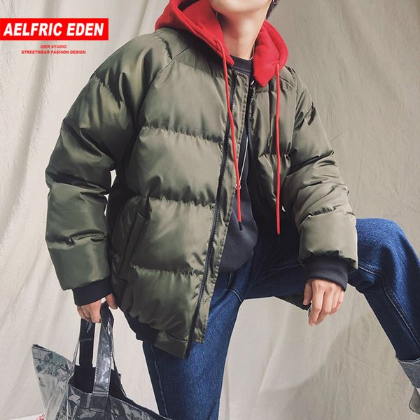 aelfric eden solid color mens jackets thick parkas streetwear 2018 winter harajuku hip hop warm jacket windbreaker outwear mc31, Black
aelfric eden solid color mens jackets thick parkas streetwear 2018 winter harajuku hip hop warm jacket windbreaker outwear mc31, Black