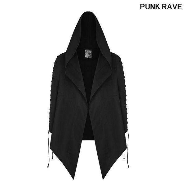 gothic irregular sharp hem eyelets drawstring sleeve coat hooded trench cotton inelastic woven men jackets punk rave oy-879xcm, Tan;black
gothic irregular sharp hem eyelets drawstring sleeve coat hooded trench cotton inelastic woven men jackets punk rave oy-879xcm, Tan;black