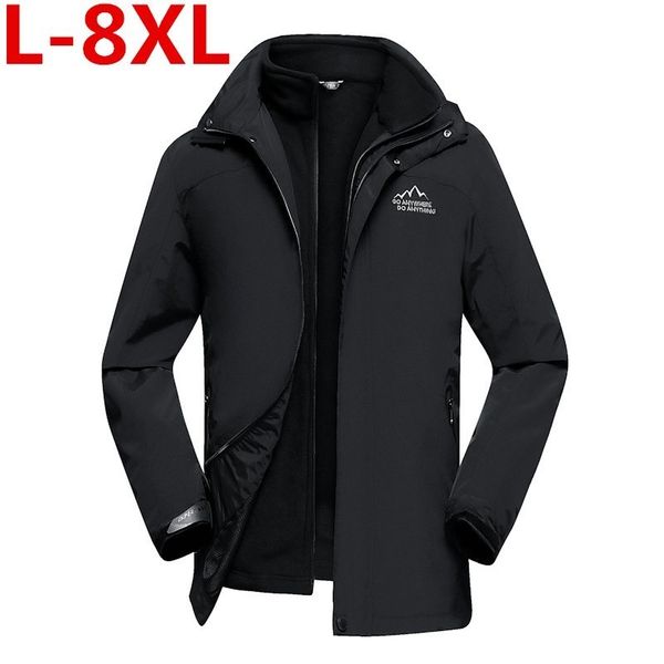 plus size 8xl 7xl winter jacket men waterproof windbreakers two jackets in one thick warm parkas outerwear & coats, Black
plus size 8xl 7xl winter jacket men waterproof windbreakers two jackets in one thick warm parkas outerwear & coats, Black